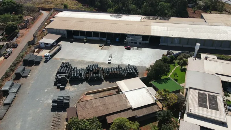 Vista aérea da matriz da Goyaço em Goiânia